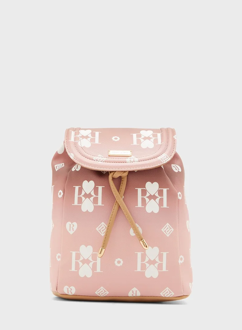 RIVER ISLAND Kids Ombre Monogram Backpack