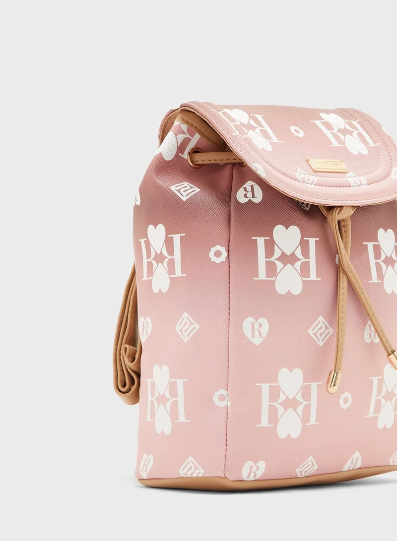 RIVER ISLAND Kids Ombre Monogram Backpack