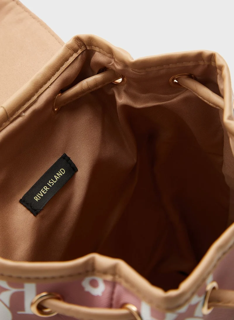 RIVER ISLAND Kids Ombre Monogram Backpack