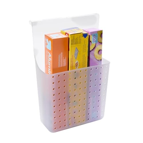 madesmart Over Door Wrap Organizer - Frost | CABINET COLLECTION | Aluminum Foil, Parchment and Kitchen Wrap Organizer | Soft-grip Hook | BPA-Free - Image 1