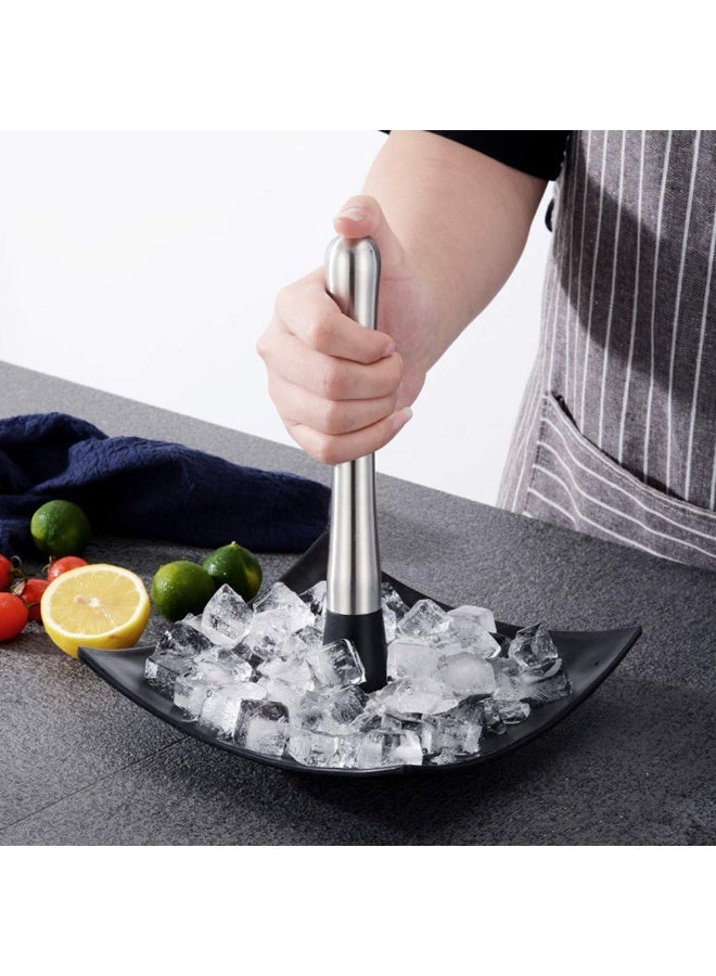 Crush Stick,Food Crusher Stick,Cocktail Stirrer Stainless Steel Cocktail Crush Stick Home Bar Tools Mojito Fruit Crusher Stainless Steel Ice Crushing Rod Food Wine Mixing for Bars Restaurants - Image 4