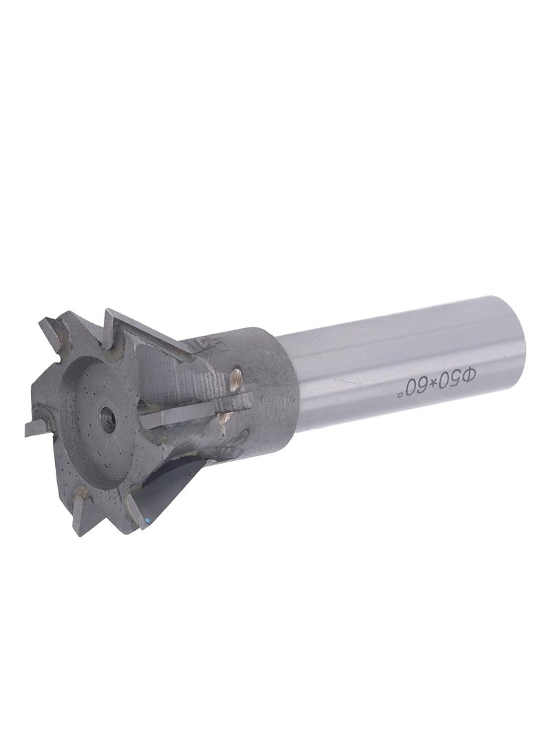 Diydeg Dovetail Cutter 60 Degree Quenching Cemented Carbide Universal Handle High Temperature Resistance End Mill Smooth Chip Evacuation Efficient Flexible Dovetail Cutter Milling for Non Ferrous Metals  - Image 1