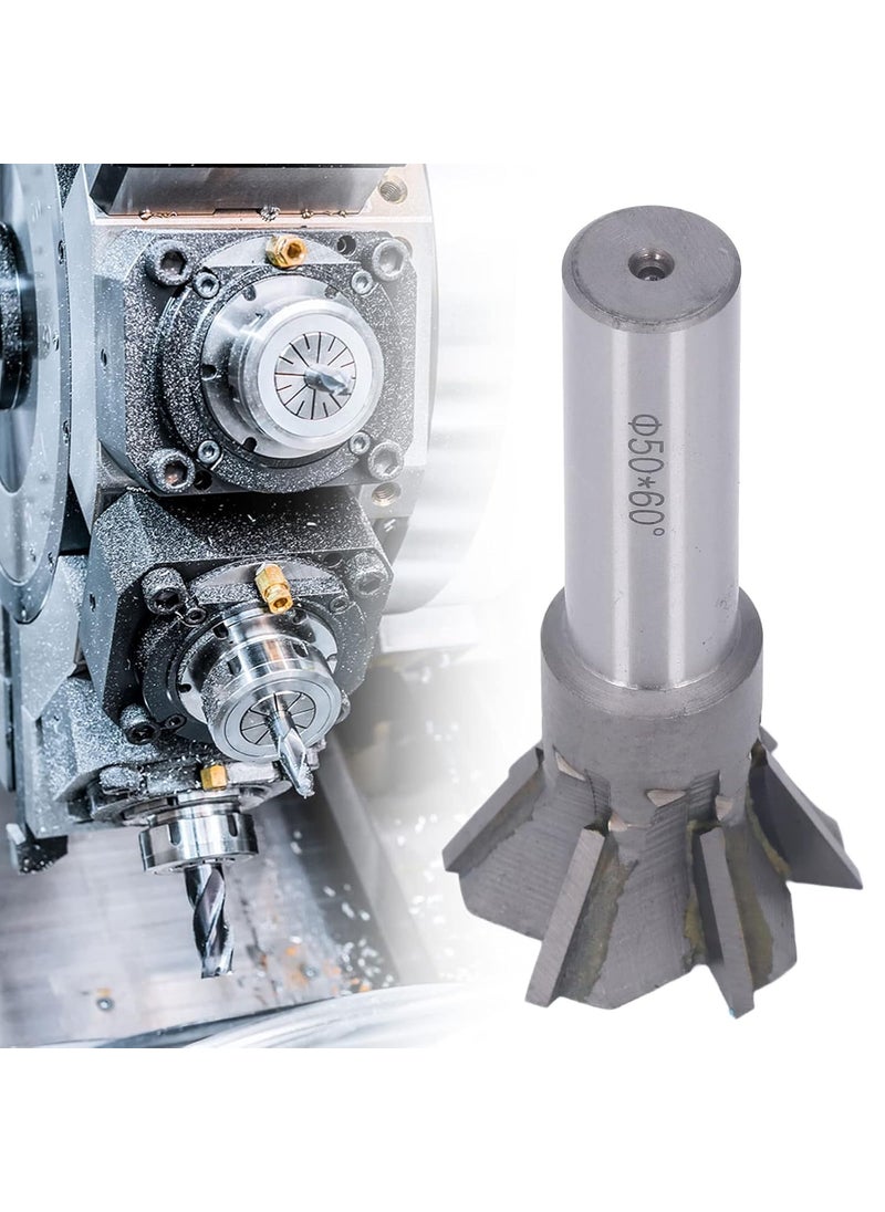Diydeg Dovetail Cutter 60 Degree Quenching Cemented Carbide Universal Handle High Temperature Resistance End Mill Smooth Chip Evacuation Efficient Flexible Dovetail Cutter Milling for Non Ferrous Metals  - Image 5