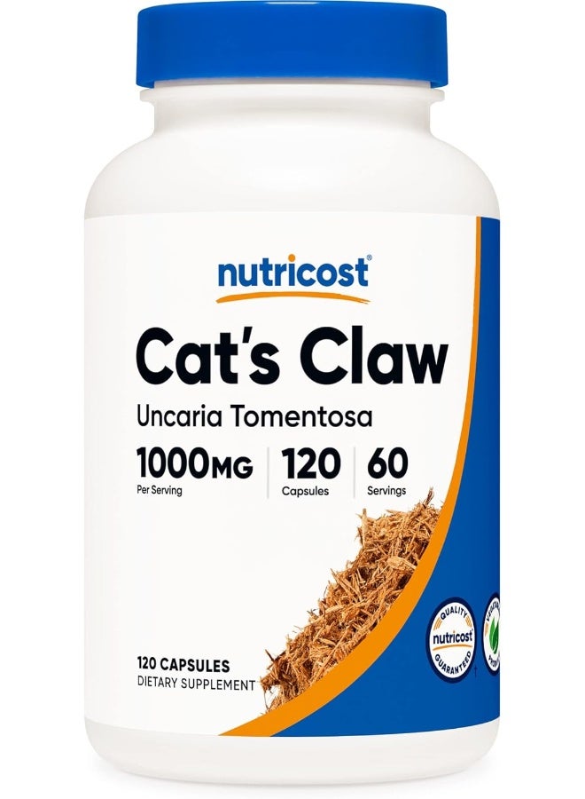Nutricost Cat's Claw 1000mg, 120 Capsules - Vegetarian Caps, Non-GMO and Gluten Free, 60 Servings - Image 1