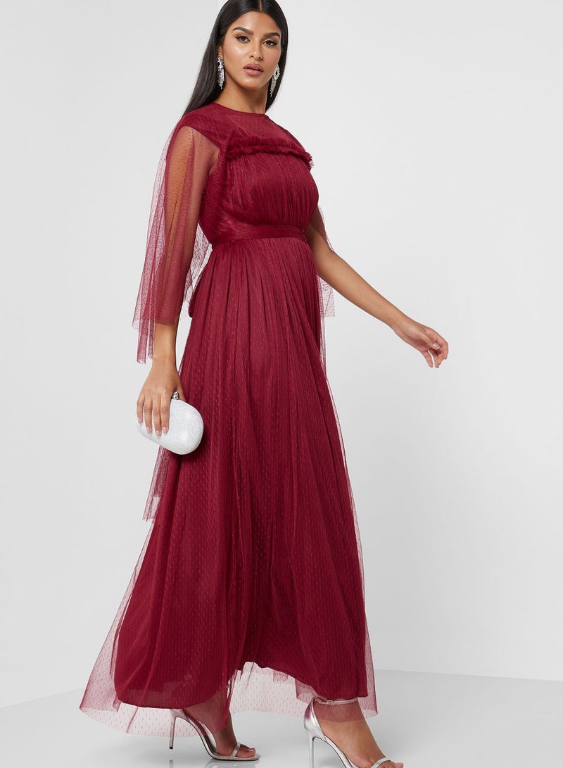 Khizana Tulle Overlay Dress - Image 1