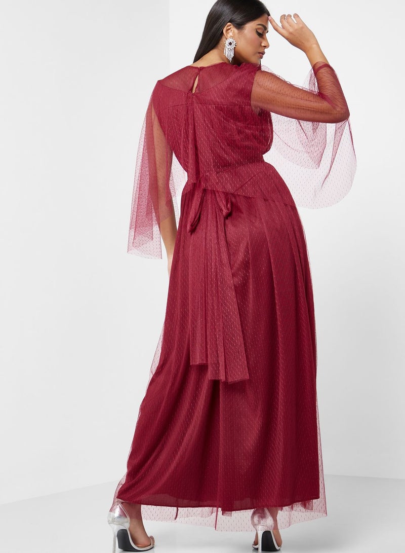 Khizana Tulle Overlay Dress - Image 2