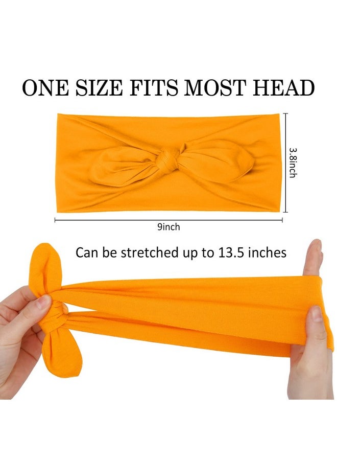 AKTVSHOW - Ktvshow 10 Pack Headbands For Women Bow Rabbit Ear Boho Headband Workout Running Sports Sweat Elastic Hair Wrap For Girls Cute Hair Accessories (Solid Color) - Image 1