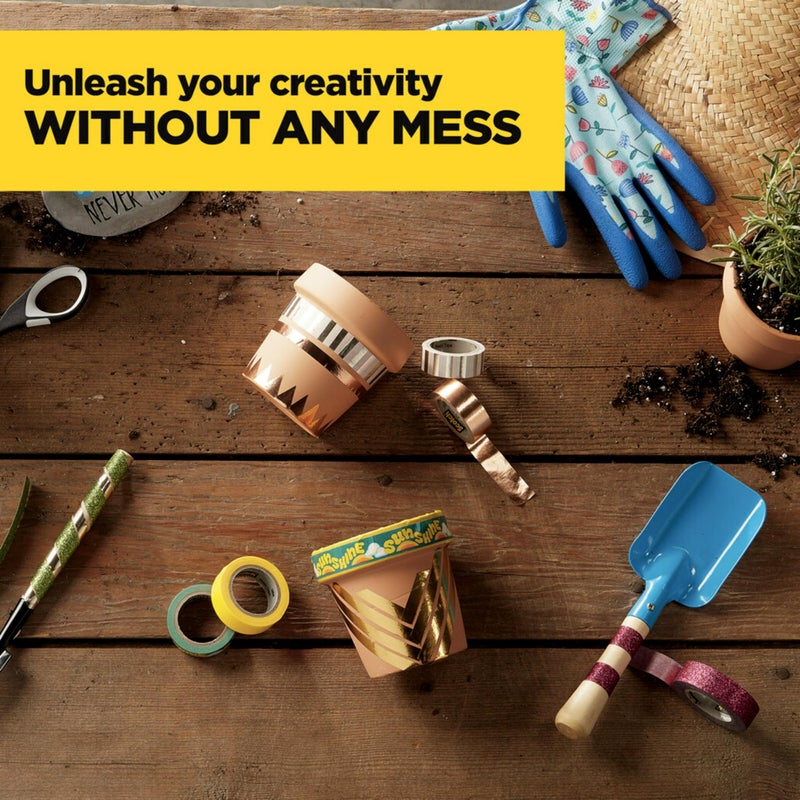 Scotch Glitter Washi Tape, 10 Rolls, Great for Holiday DIY and Wrapping, School Supplies, Craft Supplies, and Teacher Appreciation Gifts - Image 5