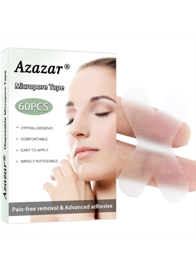 Azazar شريط hypoallergenic لطيف 60 قطعة - إزالة خالية من الألم والتصاق لطيف للبشرة - Image 1