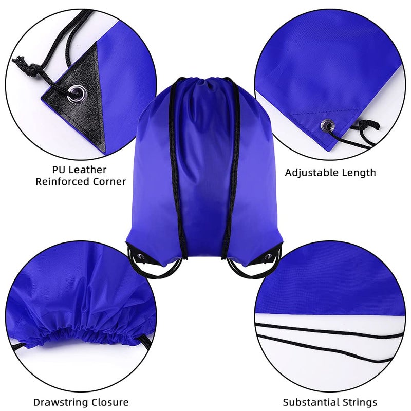 GoodtoU Drawstring Bags Bulk 40 Pack, Drawstring Backpack Cinch Bags for Kids & Adults, Lightweight Nylon String Backpacks for School Gym Travel Party Favors Goodie Bags Events Party Favors & Homeless - Image 5