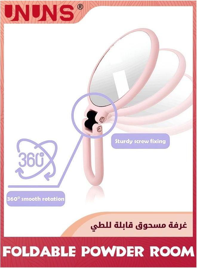 UNUNS Mirror With Stand,2-In-1 Table And Hand Held Mirror,15X Magnifying Foldable Double Side Mirror,24x13.5 Centimeter - Image 2