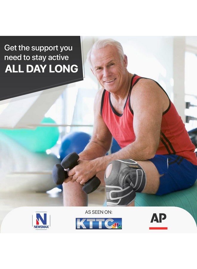 DR. BRACE DR. BRACE ELITE Knee Brace with Side Stabilizers & Patella Gel Pads for Maximum Knee Pain Support and fast recovery for men and women-Please Check How To Size Video (Moon, Large) - Image 3