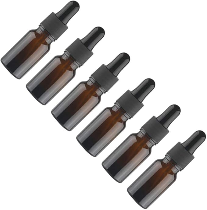 12 Pack 10ml Glass Essential Oil Dropper Bottles Travel Size 0 3 Ounces - Image 1