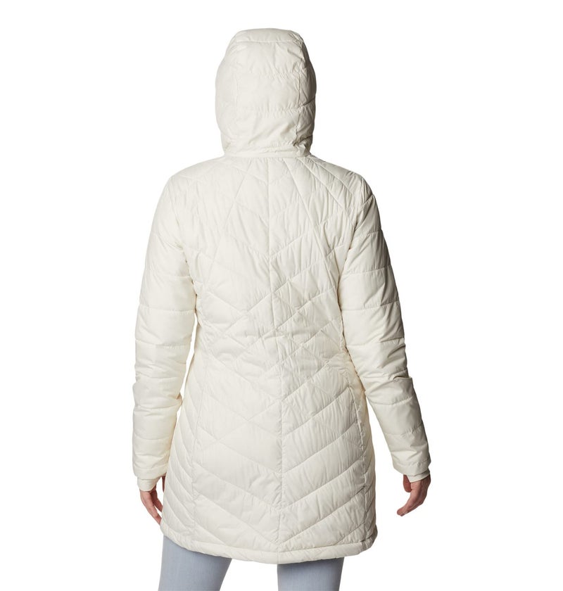 Columbia Women's Heavenly Long Hooded Jacket, Chalk, Large - Image 2