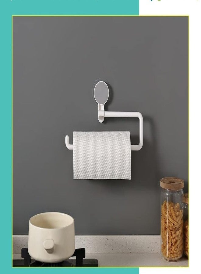STEFFAN Self Adhesive Toilet Paper Holder, No-Drill Bathroom Tissue Roll Holder with Strong Magic Sticker, Wall Mounted Multifunctional Paper & Napkin Holder for Bathroom & Kitchen - Image 3