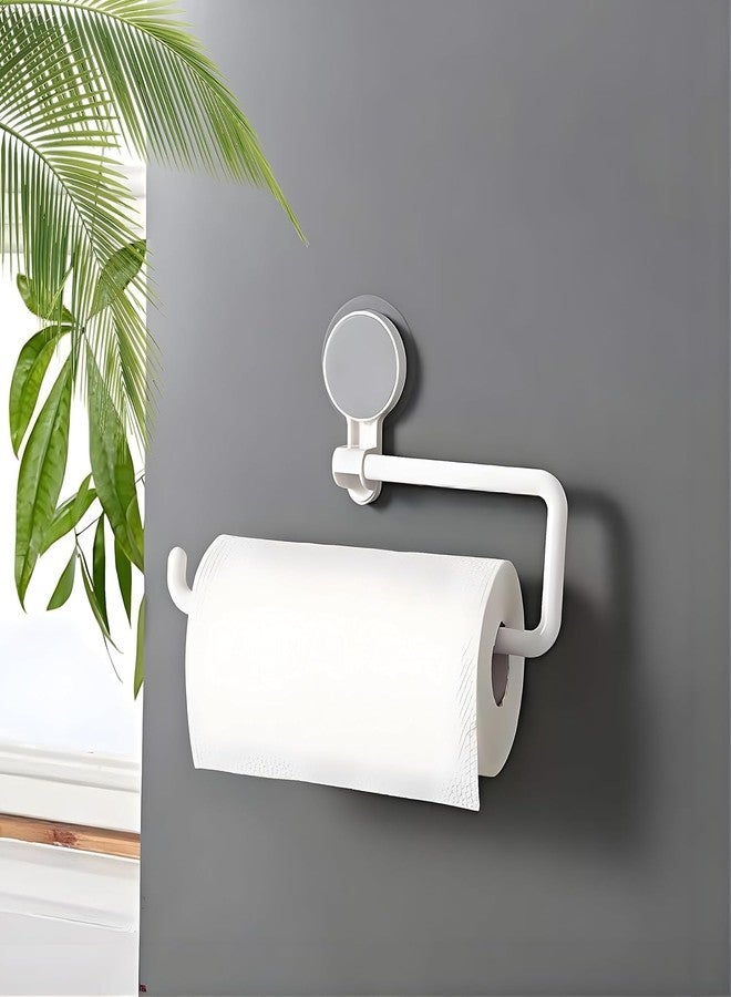 STEFFAN Self Adhesive Toilet Paper Holder, No-Drill Bathroom Tissue Roll Holder with Strong Magic Sticker, Wall Mounted Multifunctional Paper & Napkin Holder for Bathroom & Kitchen - Image 1
