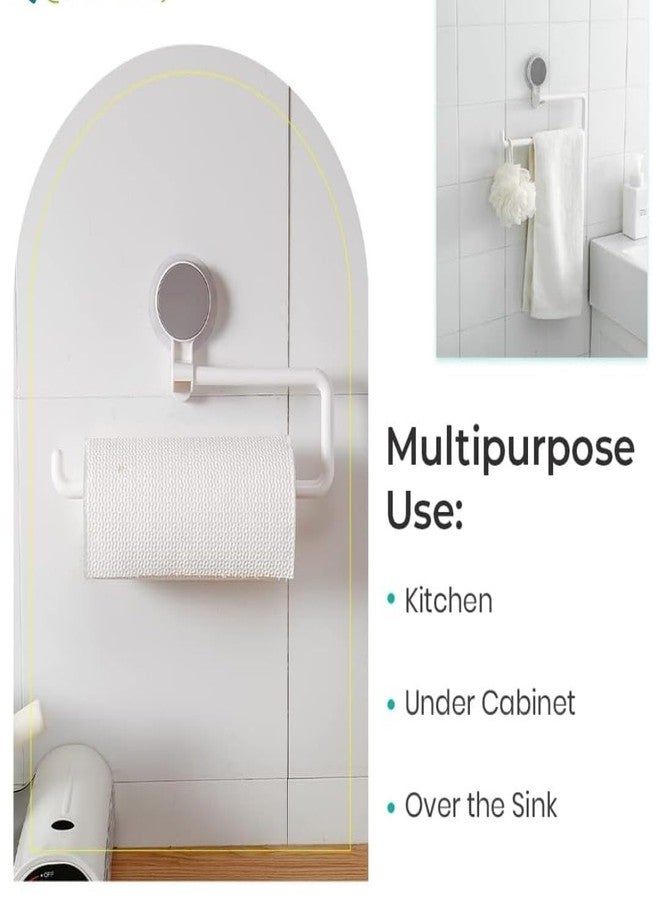 STEFFAN Self Adhesive Toilet Paper Holder, No-Drill Bathroom Tissue Roll Holder with Strong Magic Sticker, Wall Mounted Multifunctional Paper & Napkin Holder for Bathroom & Kitchen - Image 5