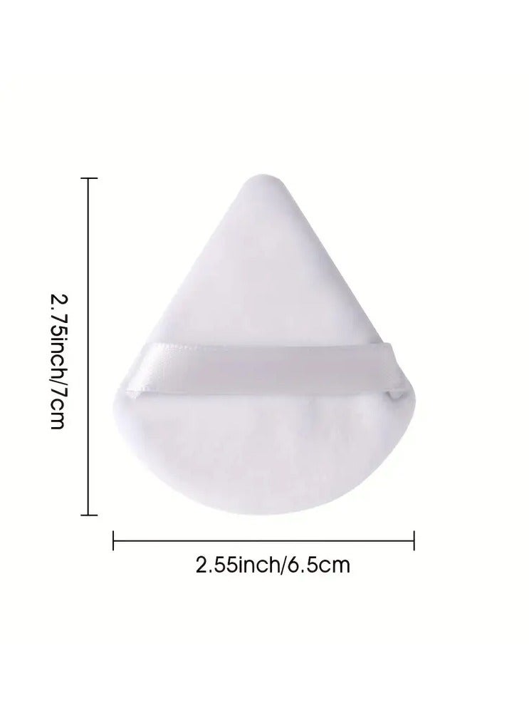 أوريتي 5 قطع من بودرة المكياج منتفخة للوجه سوفت مثلثة من أجل البودرة السائبة مينيرال باودر بيبي باودر فيلوس لمستحضرات التجميل من إسفنجة الأساس باللون الأبيض - Image 5