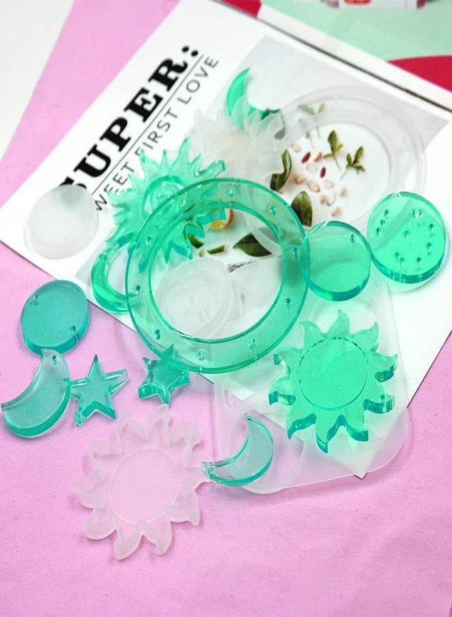 DLAND Sun Resin Molds, 65 Pcs Wind Chimes Silicione Molds Kit Resin Molds Silicone Epoxy Wind Chimes Casting Mold for DIY, Keychain Earring Pendants Bag Phone Case Decorations Home Decorations. - Image 2