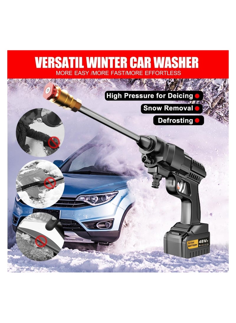 ELTRAZONE 48V 25000mAh 30Bar Cordless High Pressure Car Washer with Nozzles Water Gun Set Garden Cleaning Jet Washing Machine Multi Purpose With Uk 3 Pin Adapter  - Image 3