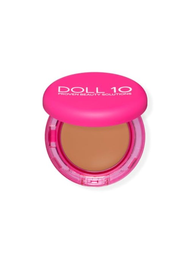 DOLL 10 NO. دول 10 ببتيد باونس بالم فاونديشن مرطب مضاد للشيخوخة للنساء الأكبر سناً لجميع أنواع البشرة نباتي نظيف طبيعي متوسط قابل للتراكم يغطي الخطوط الدقيقة متوسطة - Image 3