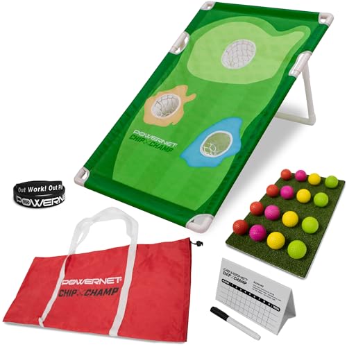 PowerNet Chip Champ Portable Golf Practice Tool, Fun Training for Golfers at Any Skill Level, Indoor or Outdoor Tailgate or Backyard, Great for Solor or Group Golfers - Image 1