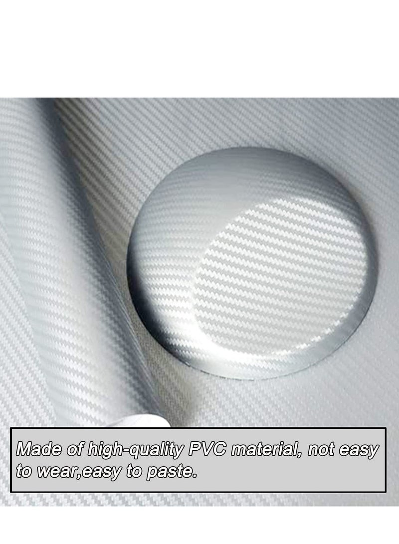 SYOSI 3D Carbon Fiber Wrap Vinyl Film Car Interior Wrap Stickers Tape for Cars Auto and Motorcycle DIY Decoration Crafts 152X30cm Silver - Image 5