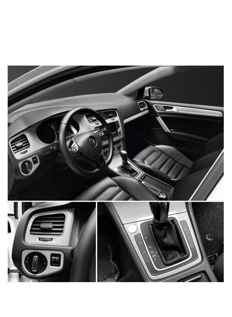 SYOSI 3D Carbon Fiber Wrap Vinyl Film Car Interior Wrap Stickers Tape for Cars Auto and Motorcycle DIY Decoration Crafts 152X30cm Silver - Image 3