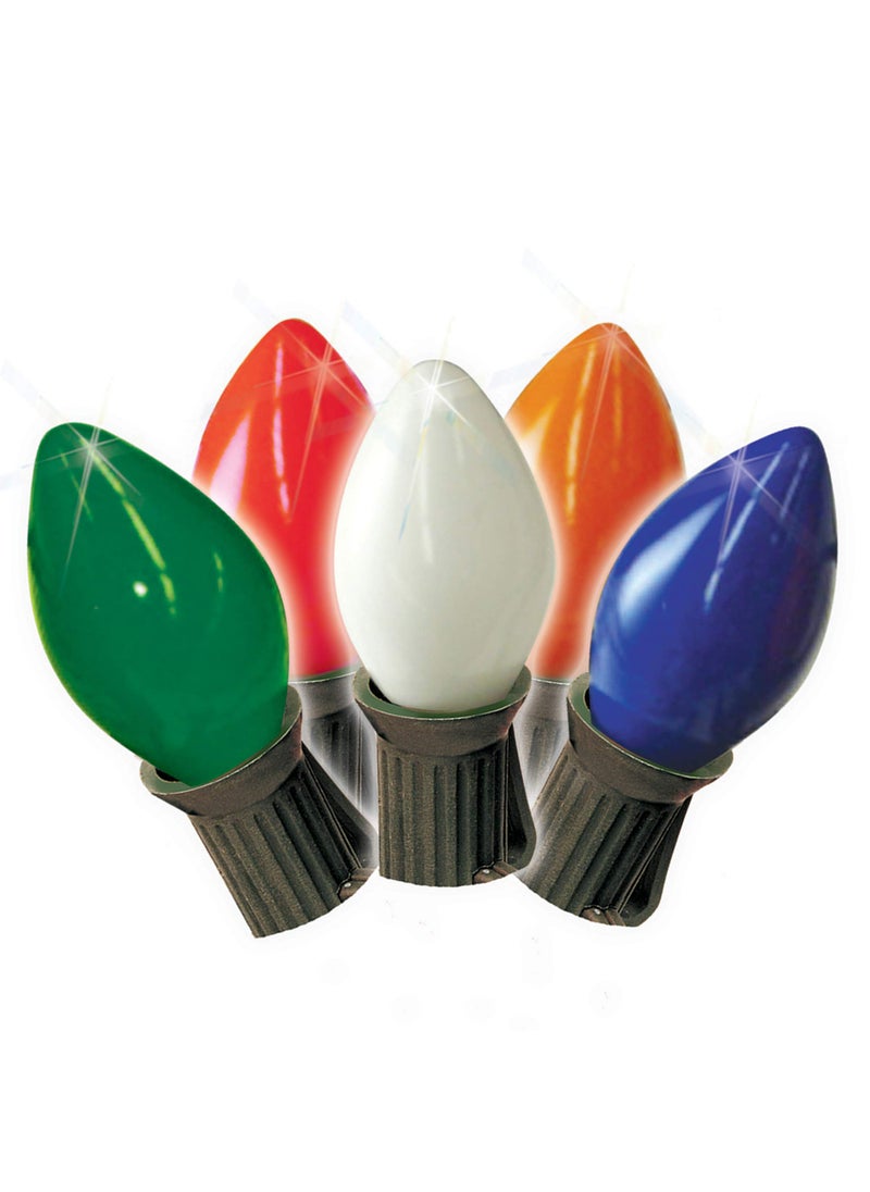 Brite Star Brite Star Vintage Christmas String Lights Multi C7 25 Feet  OldFashioned Bulbs Perfect for Christmas  Patriotic Decorations Indoor and Outdoor Use 