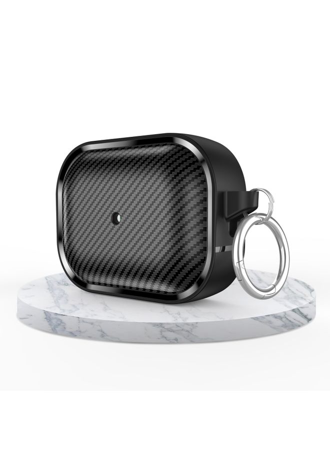Case Cover For AirPods Pro 2 Photo Frame Carbon Fiber Series Earphone Case Black