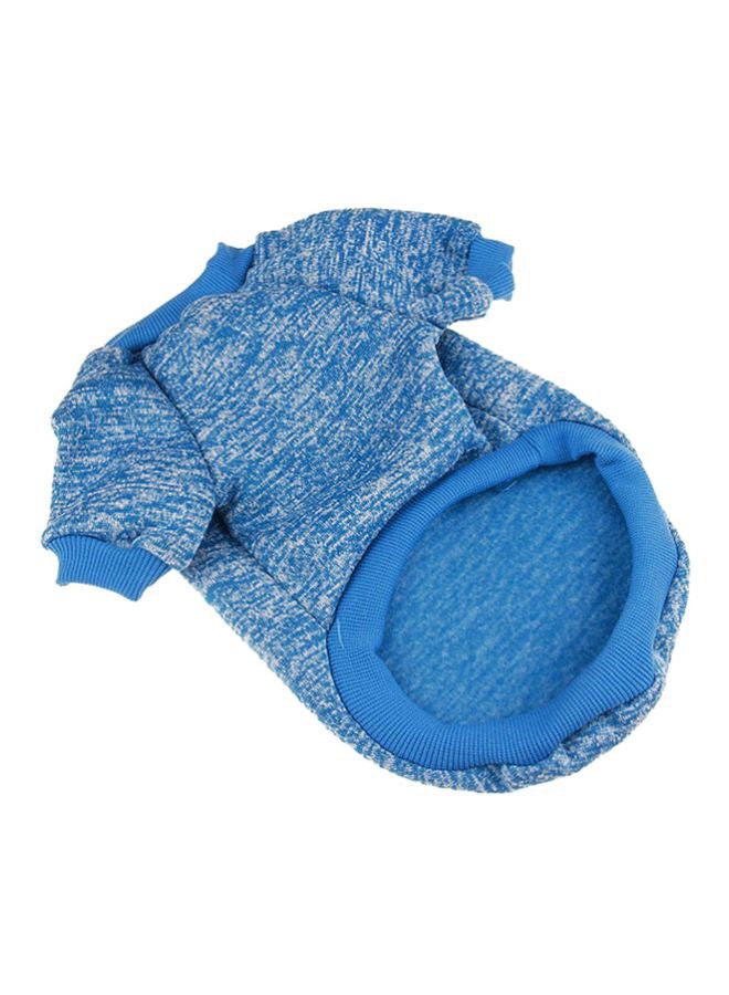 OUTAD Casual Winter Sweater With Hoodie Blue XS - Image 2