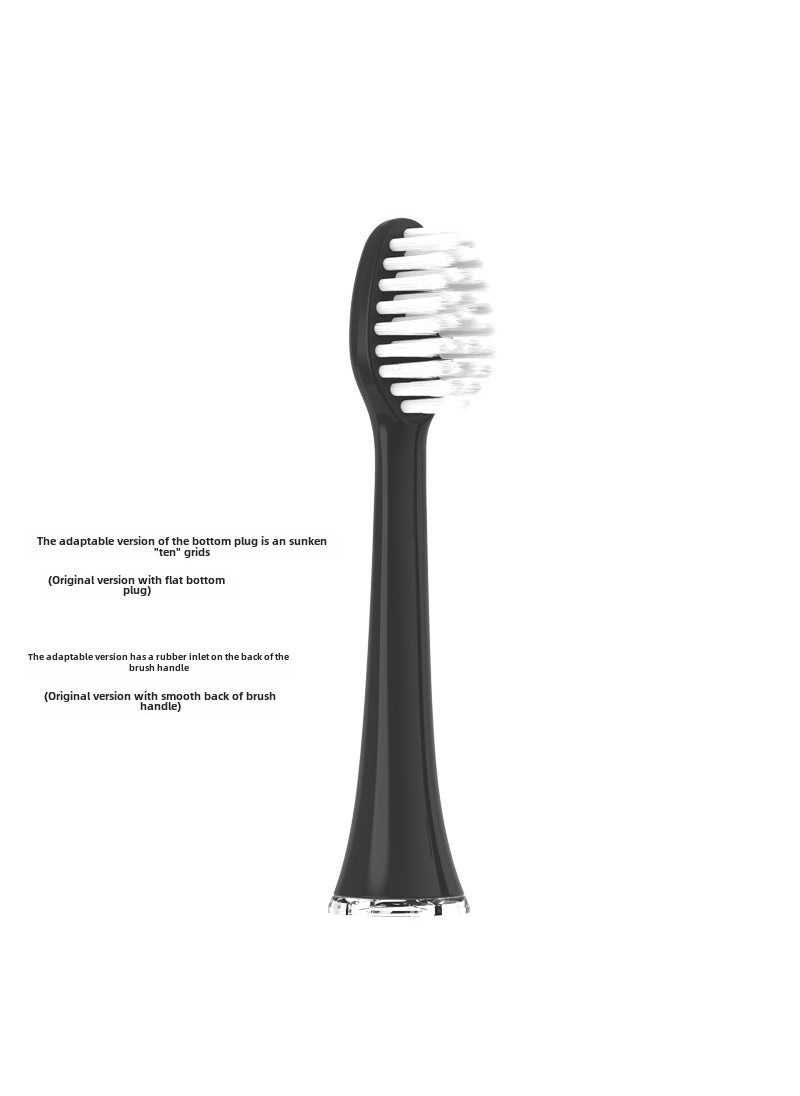 Generic 0.01mm Ultra-fine Soft Bristle Electric Toothbrush Heads Black fitting 