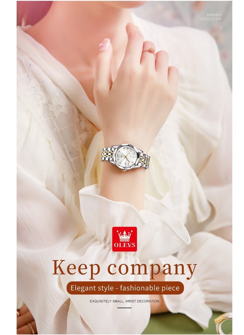 OLEVS Watches for Women Stylish Stainless Steel Water Resistant Quartz Analog Watch 9931 - Image 3