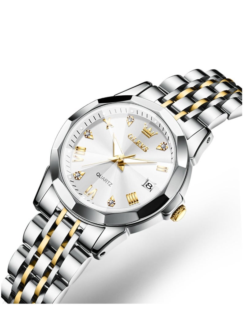 OLEVS Watches for Women Stylish Stainless Steel Water Resistant Quartz Analog Watch 9931 - Image 1