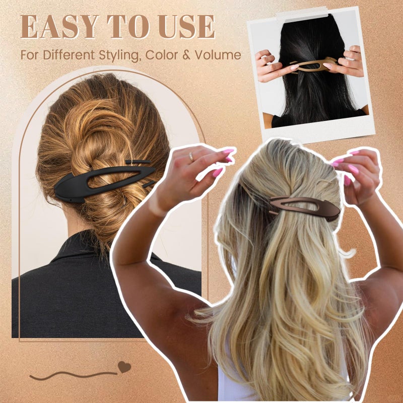 DEPOKA Flat Hair Clips for Women-8Pcs Large Matte No-Slip French Concord Claws, Accessories for Thick & Thin Hair (Neutral, Bundle) - Image 4