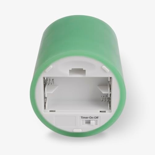 Luminara Flameless LED Battery Operated Flickering Pillar Moving Flame Candles Vibrant Green 3 x 45 - Image 3