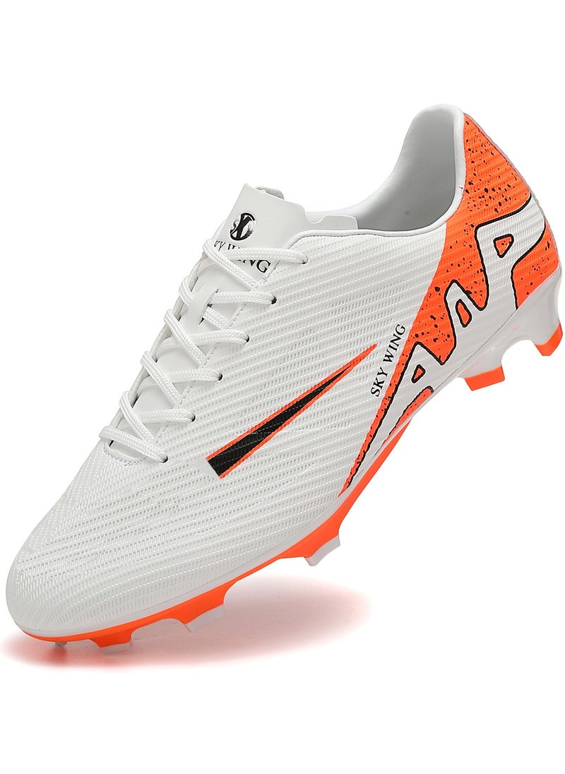 SKY WING Football Cleats Men And Women And Kid,Indoor Outdoor Low Top Soccer Shoes For Boy And Girl Lightweight Shock Resistant Training Boots Professional Turf Shoes Sport Athletic Ground Football Boots  - Image 1