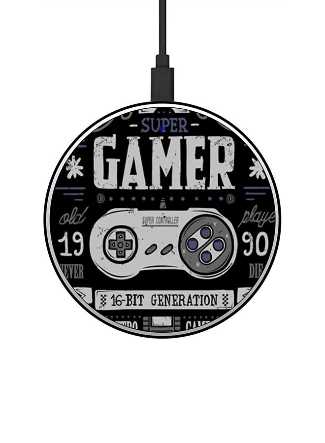 Theodor 15 W Ultra Slim Fast Wireless Charger Black/Grey - Image 1