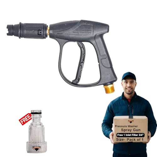 VIPARTH Pressure Washer Water Spray Gun for Car Wash Floor Cleaning | Free Inlet Filter | Suitable for every Pressure Washer | Universal Fitting | Durable | Metal - Image 1