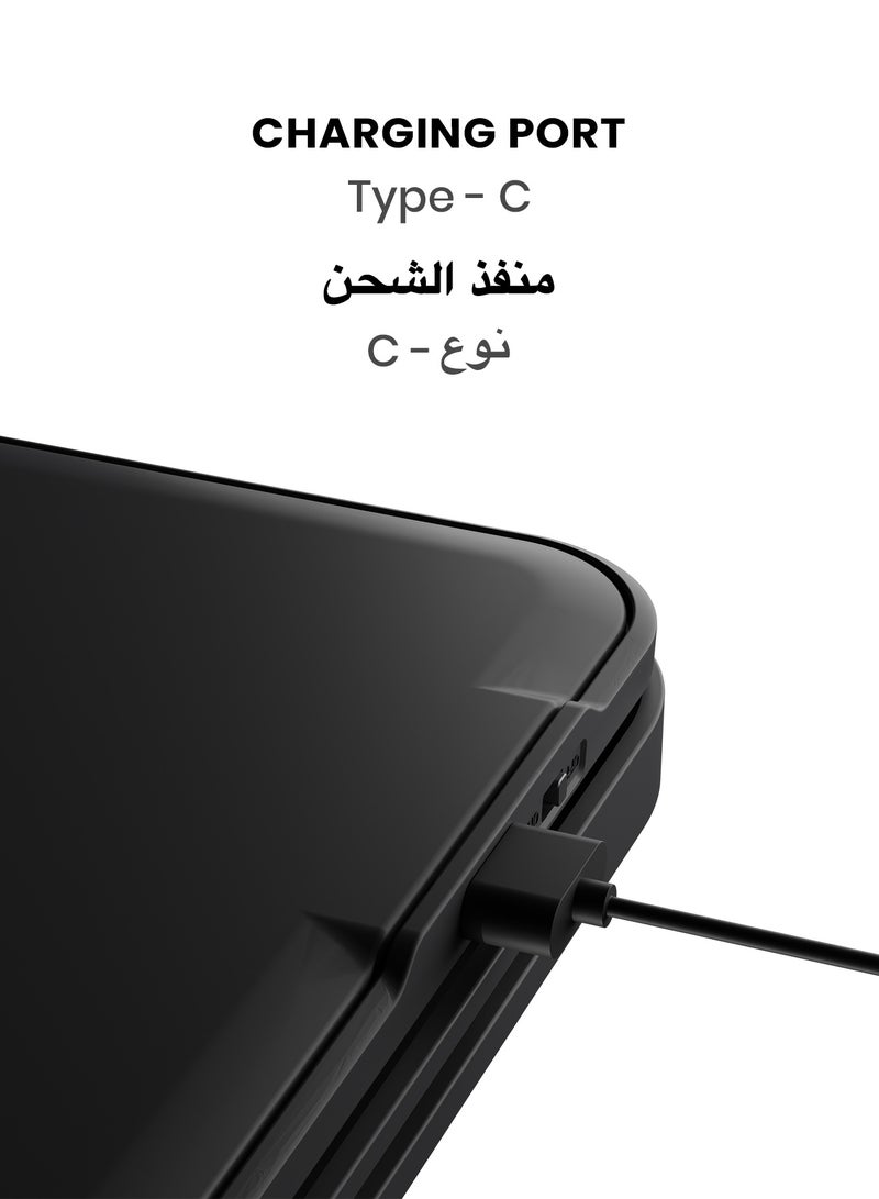 TinyMoose SpacePad iPad Magic Keyboard for iPad – 3-Way Multi-Touchpad, 7-Color Backlit, Scissor Keys, Detachable Design, Bluetooth 5.0 – Compatible with iPad 10 (2022) – Carbon Black – Supports English & Arabic - Image 5