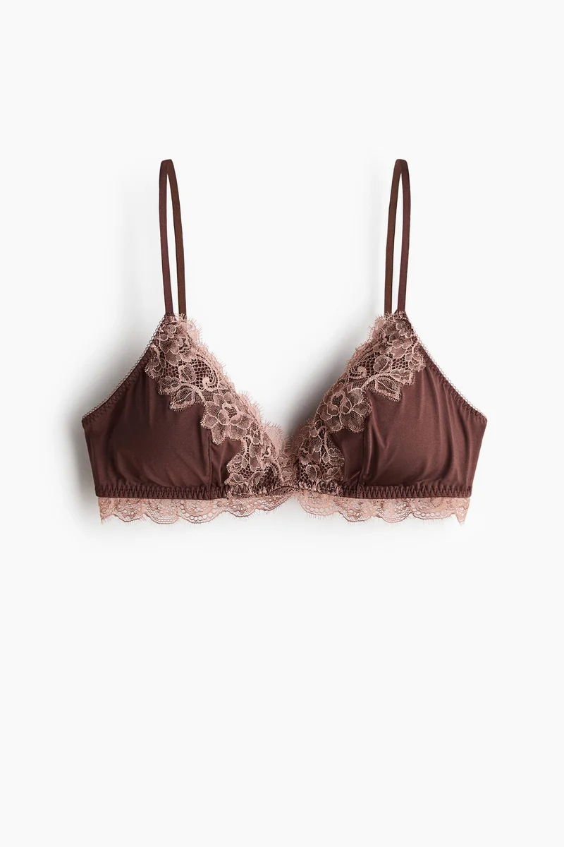 H&M Padded soft microfibre and lace bra