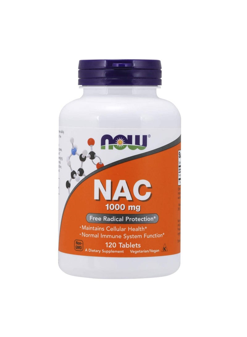 now NAC Dietary Supplement 1000 mg- 120 Tablets