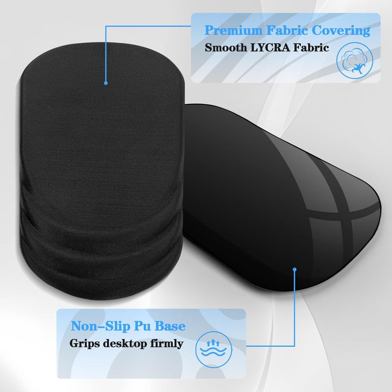 KEPUTAIER Ergonomic Mouse Pad Wrist Support，Wrist Rest Mouse pad for Carpal Tunnel Pain Relief with Memory Foam&Non-Slip PU Base, Mouse Pads for Wireless Mouse & Desk (12x8 inch,Black) - Image 5