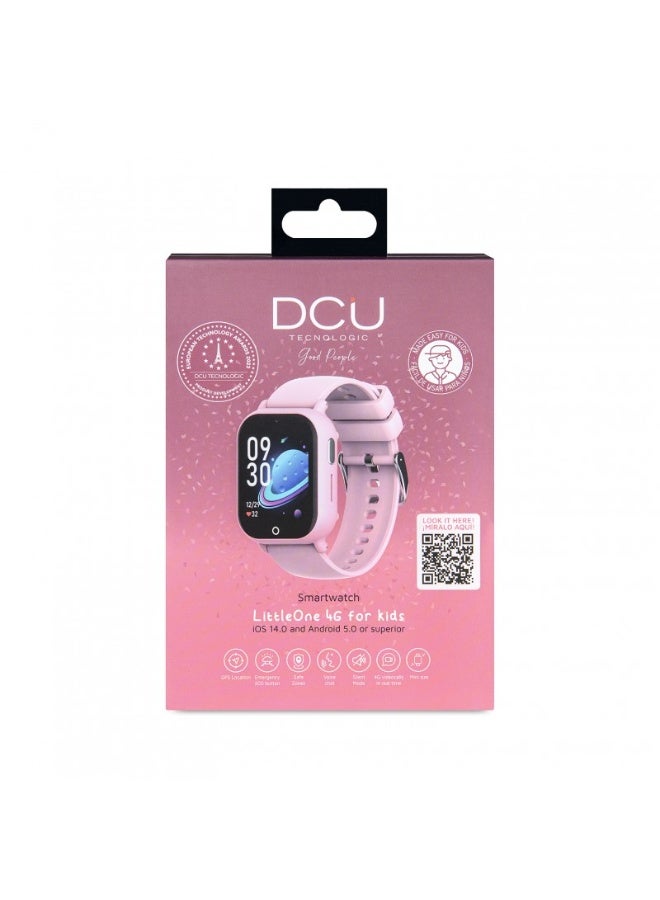 DCU TECNOLOGIC DCU Kids Smart Watch with GPS Tracker, 4G Video Calling, SOS Button, Camera, Games, HD Touchscreen, Splash Resistant, Works with iOS & Android, Pink - Image 5
