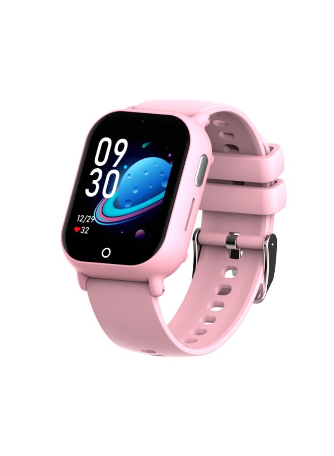 DCU TECNOLOGIC DCU Kids Smart Watch with GPS Tracker, 4G Video Calling, SOS Button, Camera, Games, HD Touchscreen, Splash Resistant, Works with iOS & Android, Pink - Image 1
