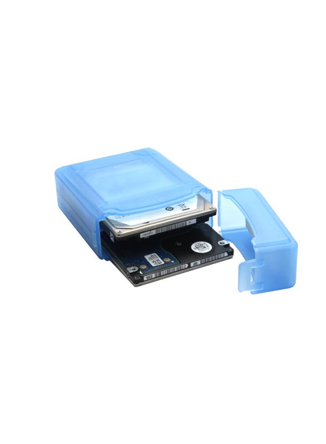 2.5 Inch Hard Disk Protection Case Double Layer Storage PP Dust-proof And Moisture-proof Storage Box Notebook Hard Disk Box HD201-Color:Blue  - Image 2