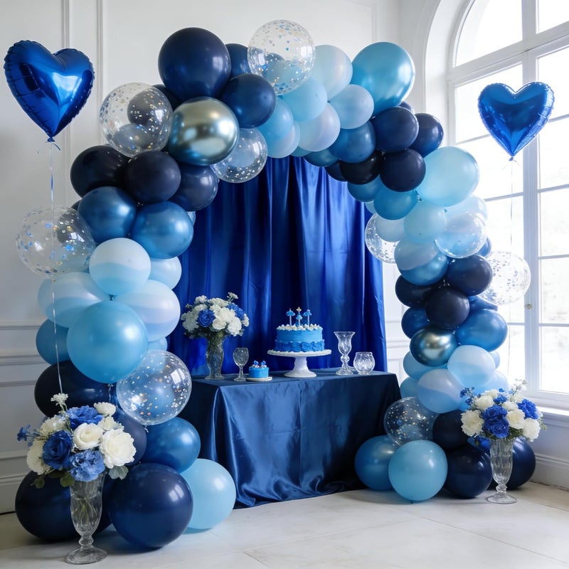 CIPAZEE Royal Blue Curtains Backdrop for Parties, Wrinkle-Resistant Royal Blue Photo Backdrop Curtains Drapes for Party Birthday Wedding Decoration Photography,5ft x 7ft, 2 Panels - Image 5