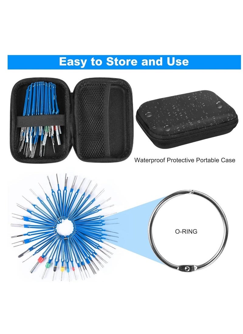 PCS Terminal Removal Tool Kit, Upgraded Pin Extractor Tool, Terminal Ejector Kit, Electrical Wire Connector Pin Removal Tool Kit with a Protective Bag for Car Automotive Most Connector Terminal