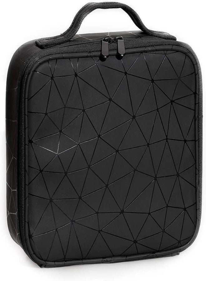 كوسلوكس حقيبة مكياج سفر من النايلون من COSLUXE، حقيبة مستحضرات تجميل، منظم حقيبة أدوات تجميل، حقيبة تخزين محمولة للفنانين مع فواصل قابلة للتعديل لمستحضرات التجميل وفرش المكياج والمجوهرات والملحقات الرقمية - أسود - Image 2