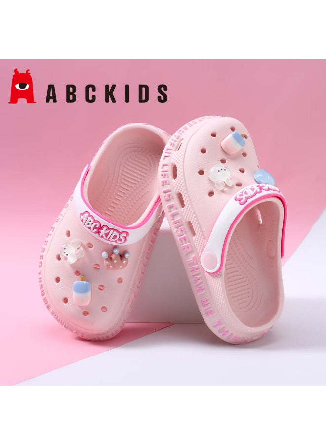 Abc Kids Children's Hollow Shoes For Big Kids Girls Summer Sandals Soft Bottom Versatile Beach Shoes 8532 Pink 31 - Image 1